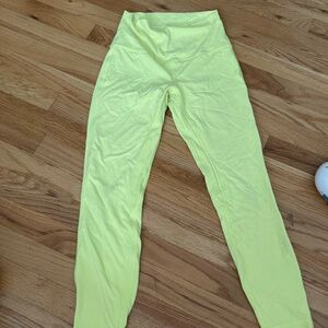 Bright Yellow High-Waisted Leggings